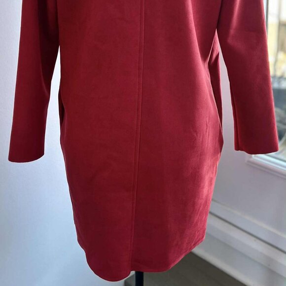 Michael Phillips Zoe Vivid Red Faux-Suede Grommet Open Coat w/ Pockets – US XS - Picture 9 of 12